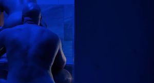 Muscle Bear Fucks Latino in Gay Sauna