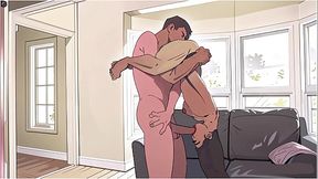 Acrobatic Hentai Ebony Gives Head