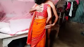 In Indian Bhabhi Saree, brother-in-law made the sister-in-law a mare and fucked her