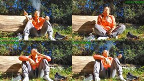 grounding, earthing with Asian Jasmine Jade while smoking outdoors volume 56 Non Nude ****MP4****