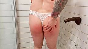 Teasing BBC in shower