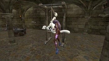 ptoFantasy's Furry Bondage Fantasy: Gagged and Deep-Throated by BBC TGirl