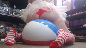 Peppermint Elf Booty Bounces on 24inch Beach Ball