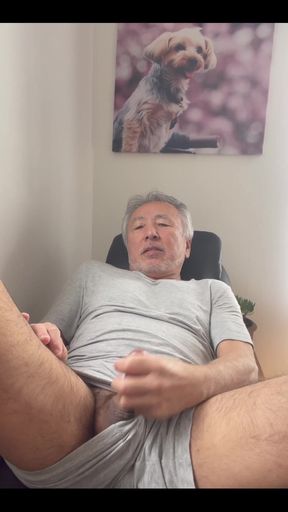 Masturbating My Big Asian Cock