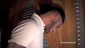 Slut fucked by babdoy in discret undergand with sneaker domination