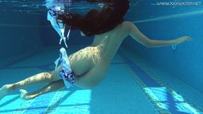 Andreina loves swimming naked when alone