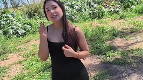 Pretty Plump-assed Brazilian Chick Enjous Her Friend's Dick In the Nature While her Hubby Is At Home