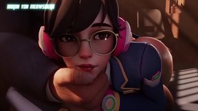 3D Hentai D.Va Gets naughty In The Office With Rule 34 Fun