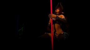 red hot succubus demon girl pole dancing - 3d porn