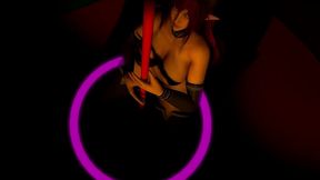 red hot succubus demon girl pole dancing - 3d porn