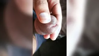 Hairy Indian stud with big uncut cock masturbates solo