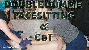 DOUBLE DOMME FACESITTING AND CBT UNTIL HE CUMS