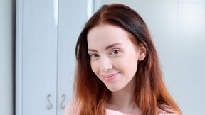 Lusty brunette teen Lottie Magne nicely impaled by a pretty huge dick
