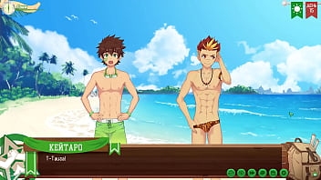 Game: Friends Camp path 2, part 8 - Taiga&#039_s sexy swimming trunks (russian voiceover)