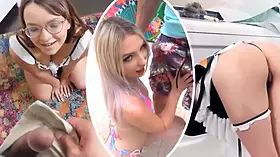 Exxxtrasmall - real shaft lovin’ petite Chi Chi medina opens up her legs broad