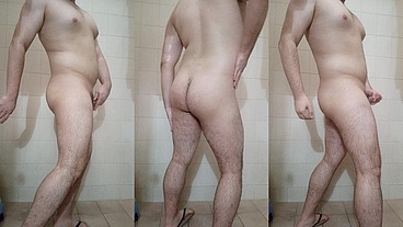 Ass n thigh worship in the shower