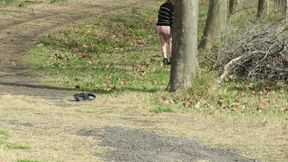 Walking Nude Through the Countryside. Mature Shy Amateur Blonde Strips Naked.