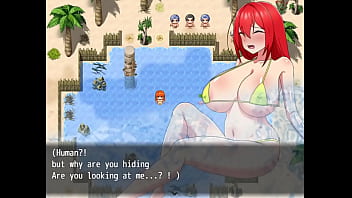 Curvy redhead in bikini attracts multiple guys in public - Rebecca and the Sword of Nasty Curses Pt