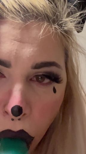 Clown Girl Gives You a Sloppy Vaping Blow Job