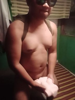 Chubby Man fuck his Sex doll last night