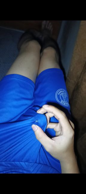 masturbate in football pants until it comes out