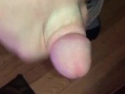 Straight college guy trying not to get caught cumming loud ginger jerking big dick moaning cumshot