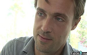 Ebony teen Ashton Devine wants one more round on stepfathers big white cock