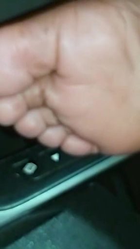 Car Session Feet Worship with Your Favorite BBW Ncfootgoddess