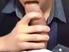 Twink Takes Big Cock Anal and Blowjob in Public Stall