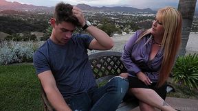 Mom's best friend Joclyn Stone gives a good blowjob and rides a dick