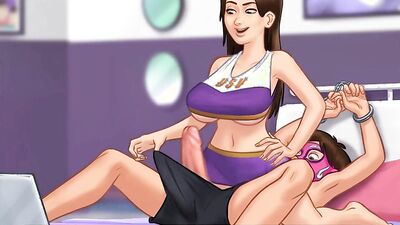Summertime Saga: Stepbrother Loses His Virginity To His Stepsister, He Filled Her Pussy With Sperm - Ep117