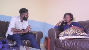 in this tense situation, the neighbor continues to take advantage of the man s absence to have relations with his wife behind the house.