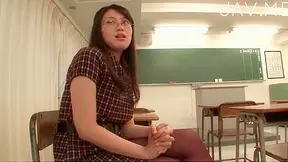 Horny Geeky Japanese Teacher Craves Wild Pussy Pleasing