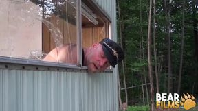 BEARFILMS - Hairy bear Tony Tripoli rimmed and raw bred hard