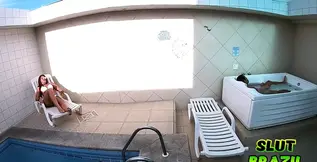 Sexy MILF Gets a Massage Near the Pool and Gets Fucked After