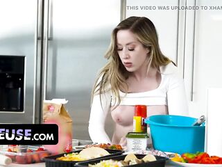 Preggo Stepmother Gets Screwed by Her Stepson in Her Kitchen