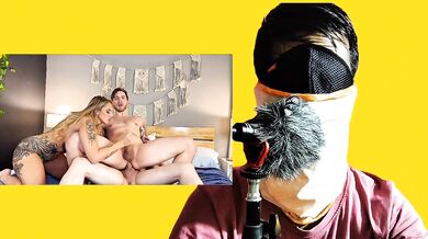 Wife getting Fucked by Husband and His Friend. Threesome Sex. Reaction Video.