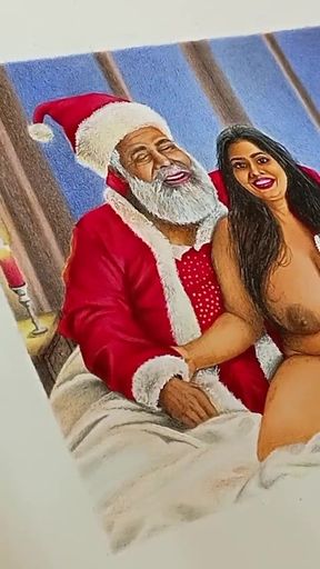 Desi Huge Boobs Bhabi Secretly Fucking with Naughty Santa on the Christmas Eve   Clip 2