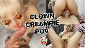 Cute Clown Creampie & Blowjob POV