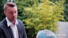 misha mayfair debuts in private with dp in the garden