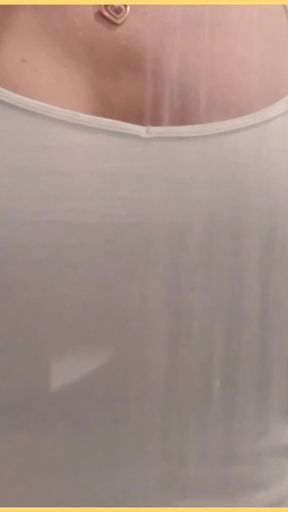 Thrilling moment from &quot;Wifey has amazing tits for wet shirt braless&quot;