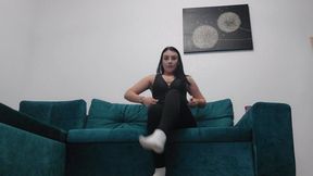 Small dick teased by my panties and bra