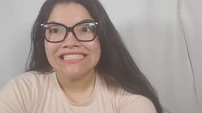 girl with glasses becomes a half-crazy robot