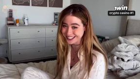 Hot Russian gal pillow talking while giving the hottest blowjob, missionary pov, amateur.