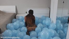 100 balloons destroy by looner Stella