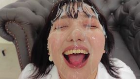 Nipponese horny teen breathtaking bukkake movie