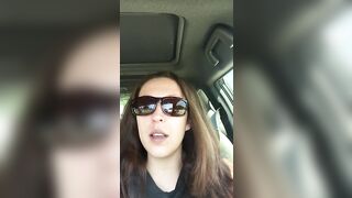 sexy D Smoking inside the Vehicle Wearing Sunglasses and Complaining About Line