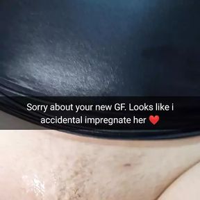 Ooops, sorry mate -  i cumming inside your new girlfriend in a ovulation day - Snap Cuckold captions - Milky Mari