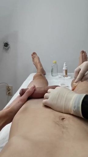 Depilation of a Pulsating, Swollen Penis. the Cosmetologist Is Confused.