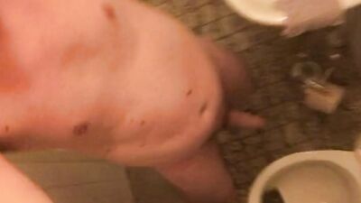 Piss drinking slut out of the toilet.. drinking many of her own piss..